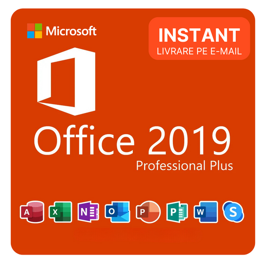 Office Pro Plus 2019 Activare online, Licență Permanentă, Cheie digitală