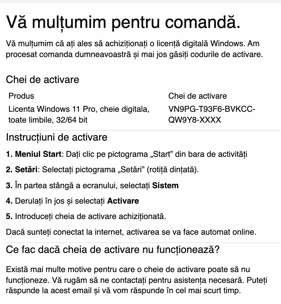 licenta windows 11 pro cheie