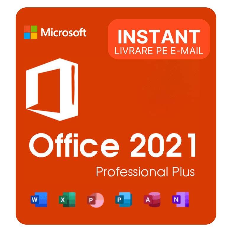 Office Pro Plus 2021, Activare online, Licență Permanentă, Cheie digitală