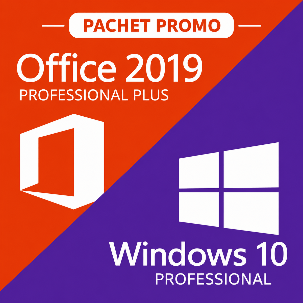 Pachet Office 2019 Pro Plus și Windows 10 Pro
