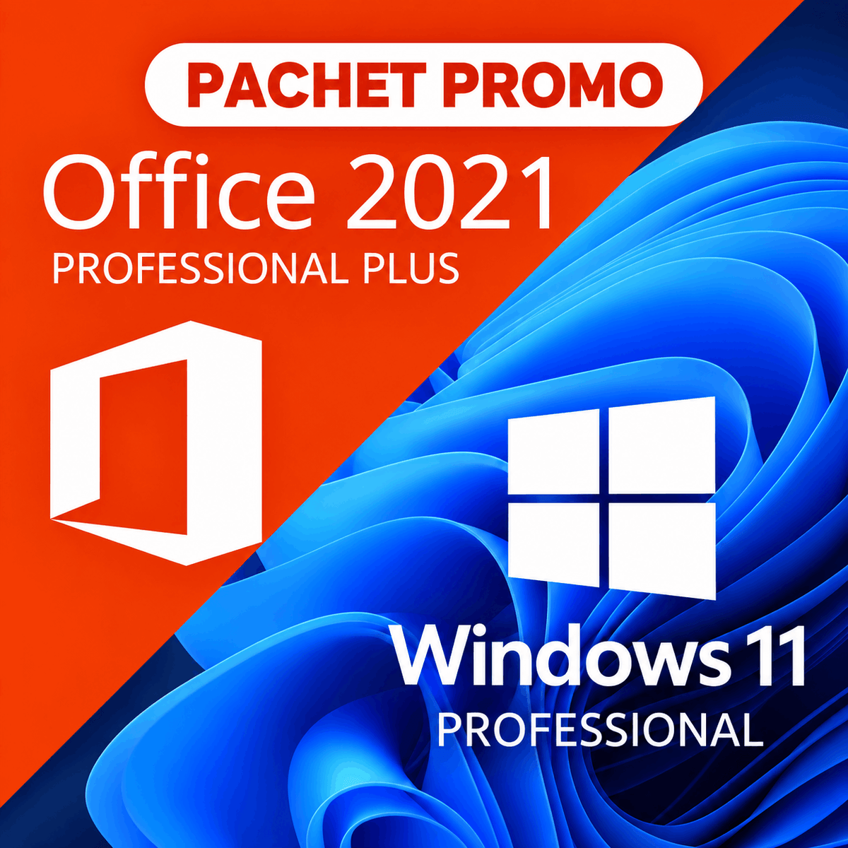 Pachet Office 2021 Pro Plus și Windows 11 Pro